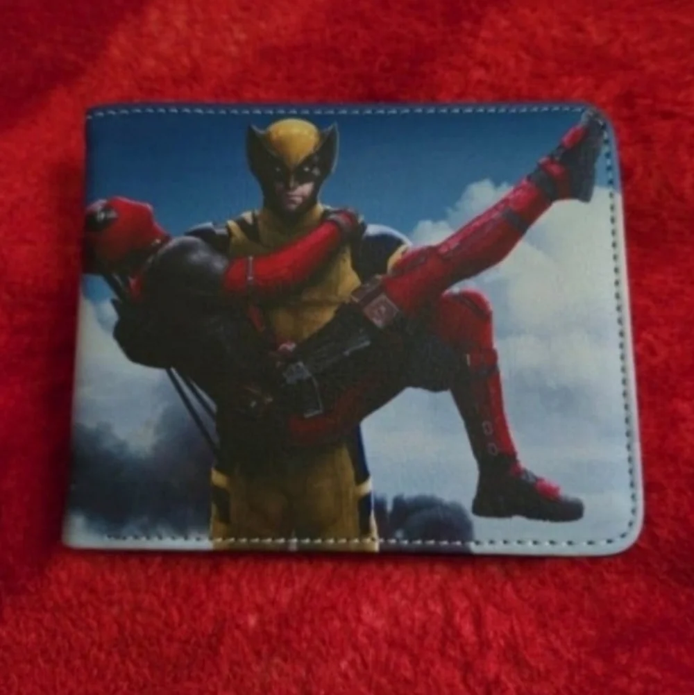 New Deadpool wolverine marvel anime manga leather wallet